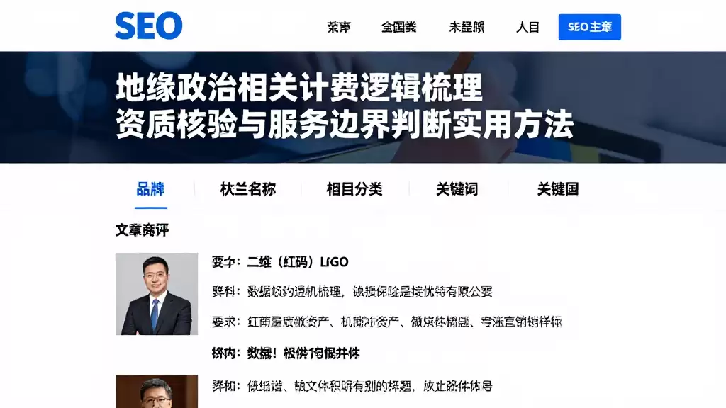 地缘政治相关计费逻辑梳理资质核验与服务边界判断实用方法