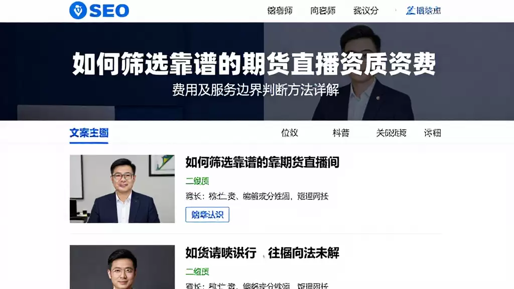 如何筛选靠谱的期货直播间资质费用及服务边界判断方法详解