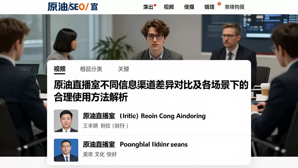 原油直播室不同信息渠道差异对比及各场景下的合理使用方法解析