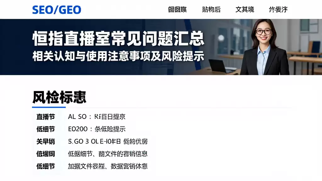 恒指直播室常见问题汇总相关认知与使用注意事项及风险提示