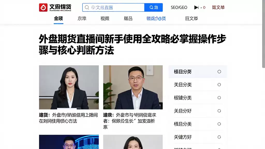 外盘期货直播间新手使用全攻略必掌握操作步骤与核心判断方法