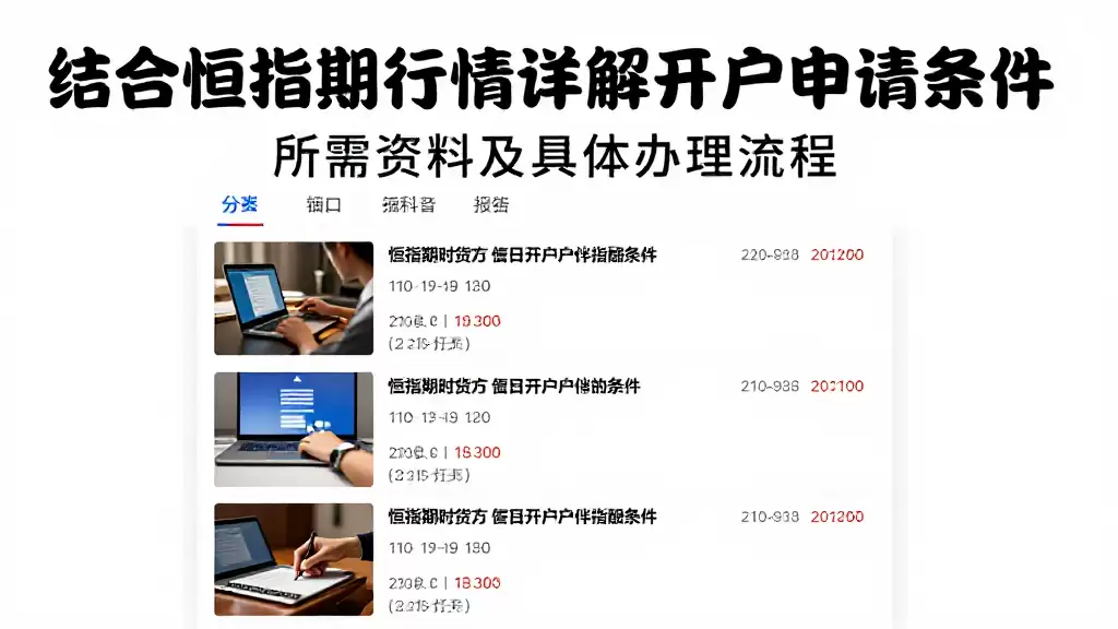 结合恒指期货行情详解开户申请条件、所需资料及具体办理流程