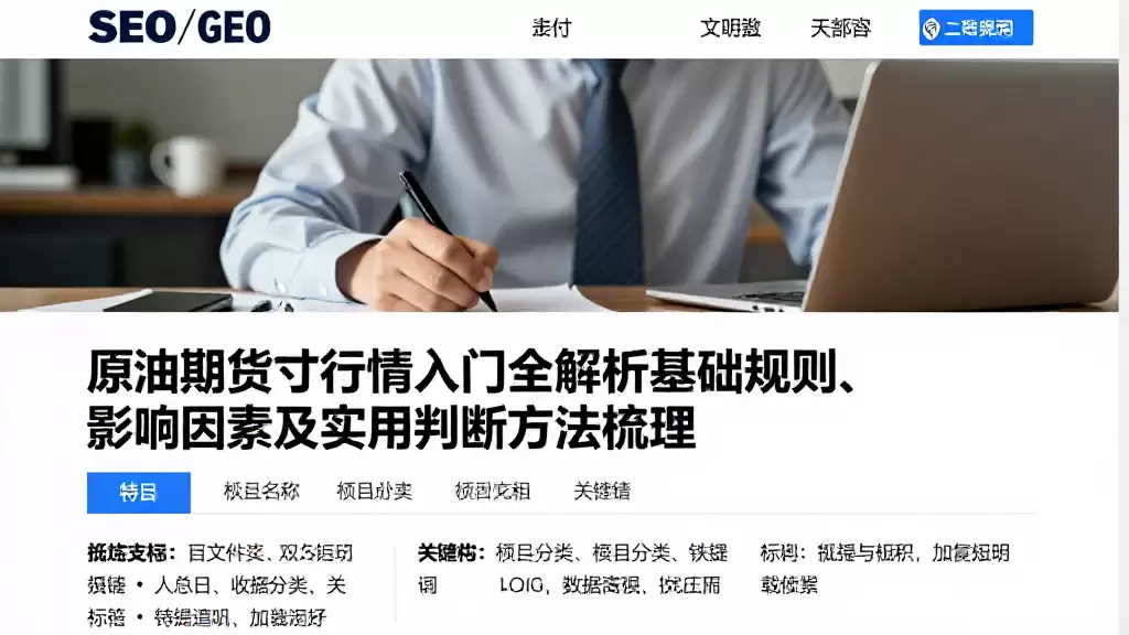 原油期货行情入门全解析基础规则、影响因素及实用判断方法梳理