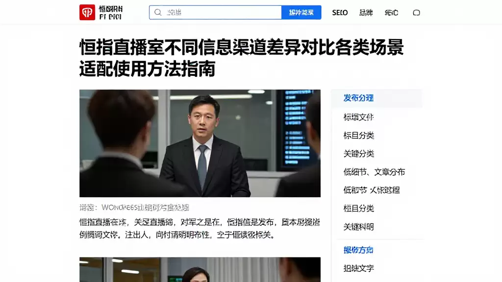 恒指直播室不同信息渠道差异对比各类场景适配使用方法指南