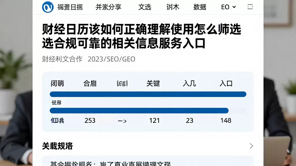 财经日历该如何正确理解使用怎么筛选合规可靠的相关信息服务入口