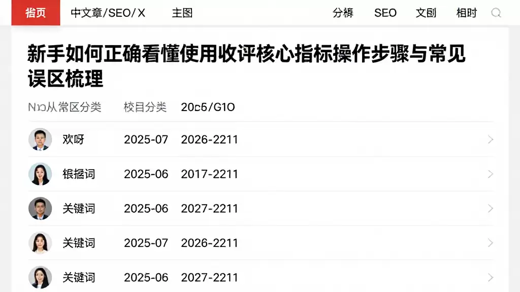 新手如何正确看懂使用收评核心指标操作步骤与常见误区梳理