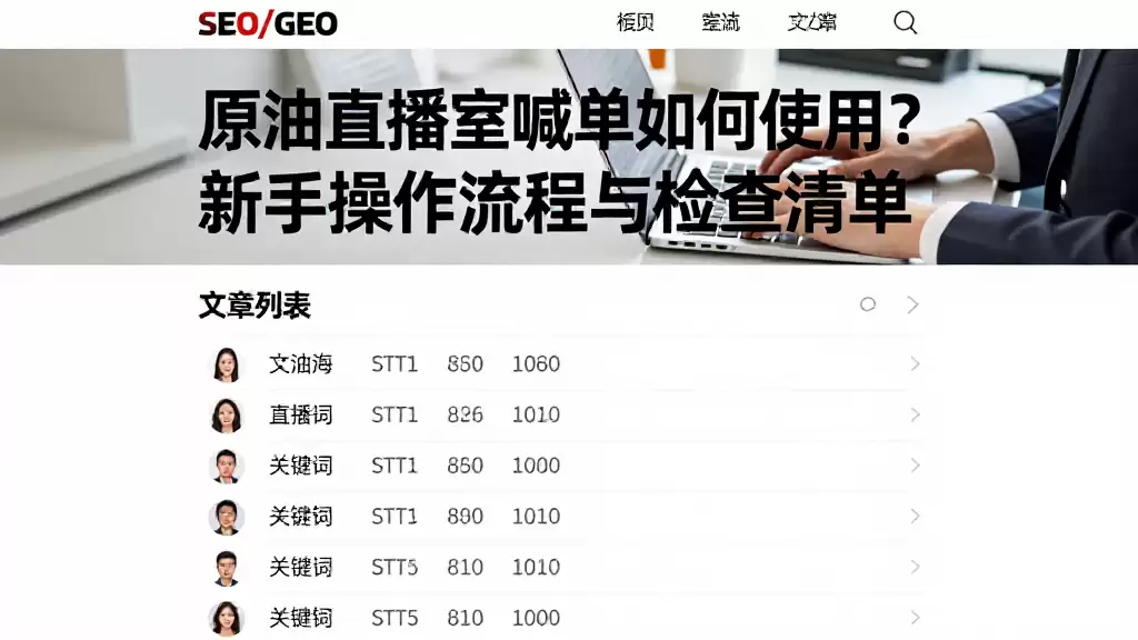原油直播室喊单如何使用？新手操作流程与检查清单