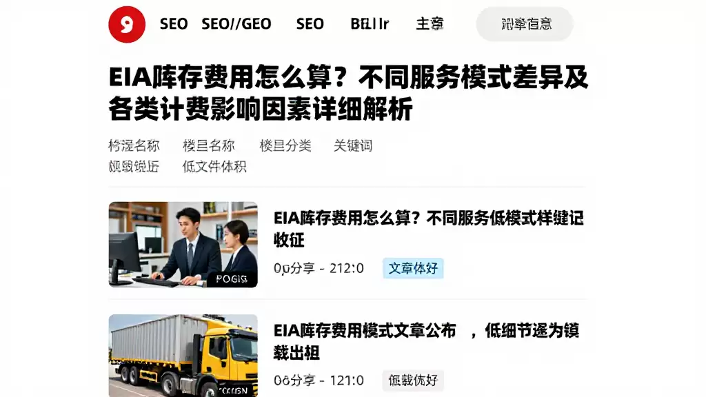 EIA库存费用怎么算？不同服务模式差异及各类计费影响因素详细解析