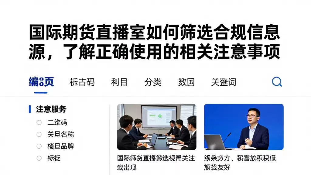 国际期货直播室如何筛选合规信息源，了解正确使用的相关注意事项
