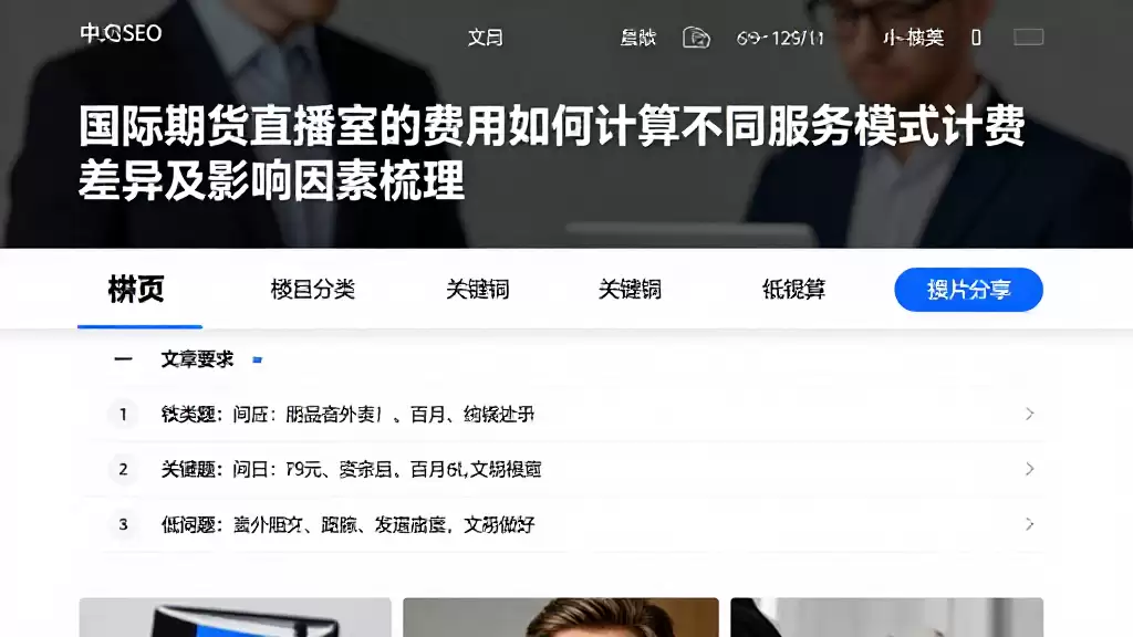 国际期货直播室的费用如何计算不同服务模式计费差异及影响因素梳理