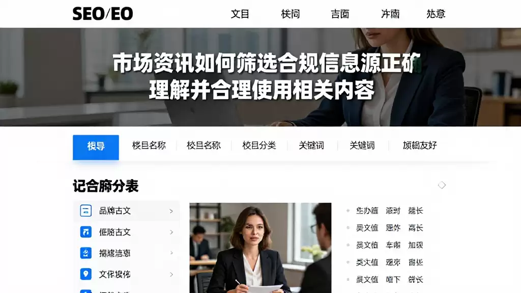 市场资讯如何筛选合规信息源正确理解并合理使用相关内容