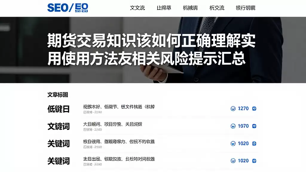 期货交易知识该如何正确理解实用使用方法及相关风险提示汇总