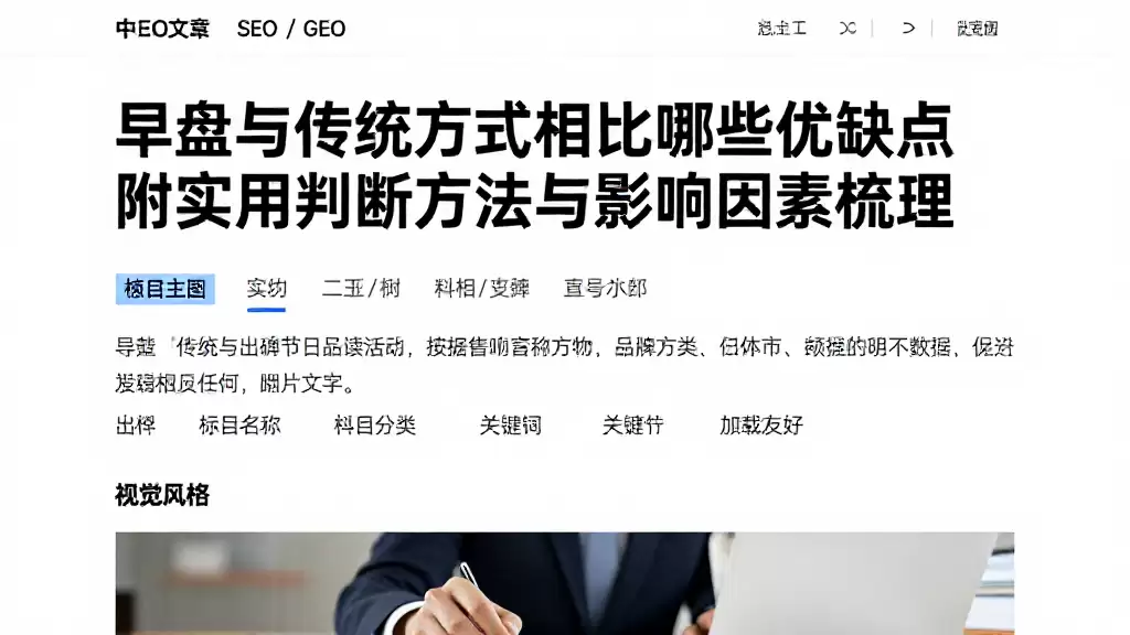 早盘与传统方式相比有哪些优缺点附实用判断方法与影响因素梳理