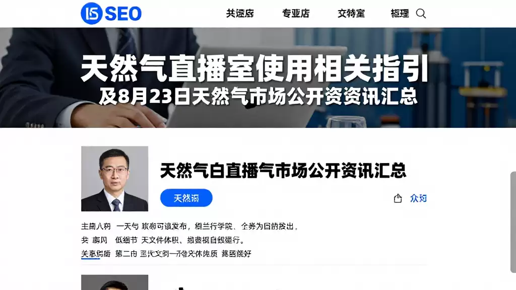 天然气直播室使用相关指引及8月23日天然气市场公开资讯汇总