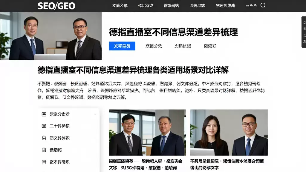 德指直播室不同信息渠道差异梳理各类适用场景对比详解