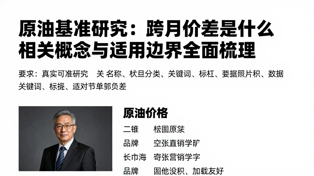 原油基准研究：跨月价差是什么相关概念与适用边界全面梳理