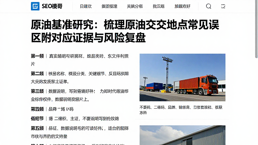 原油基准研究：梳理原油交割地点常见误区附对应证据与风险复盘