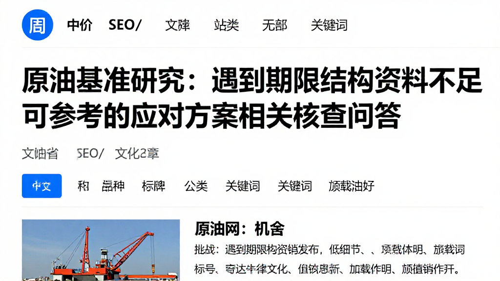 原油基准研究：遇到期限结构资料不足可参考的应对方案及相关核查问答