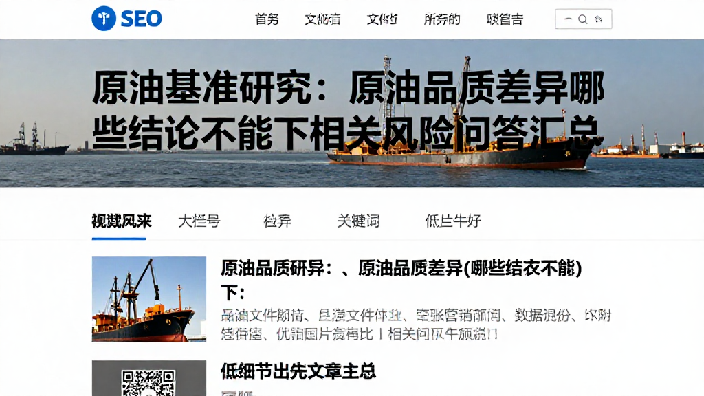 原油基准研究：原油品质差异哪些结论不能下相关风险问答汇总
