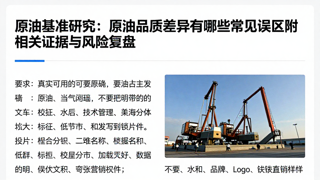 原油基准研究：原油品质差异有哪些常见误区附相关证据与风险复盘