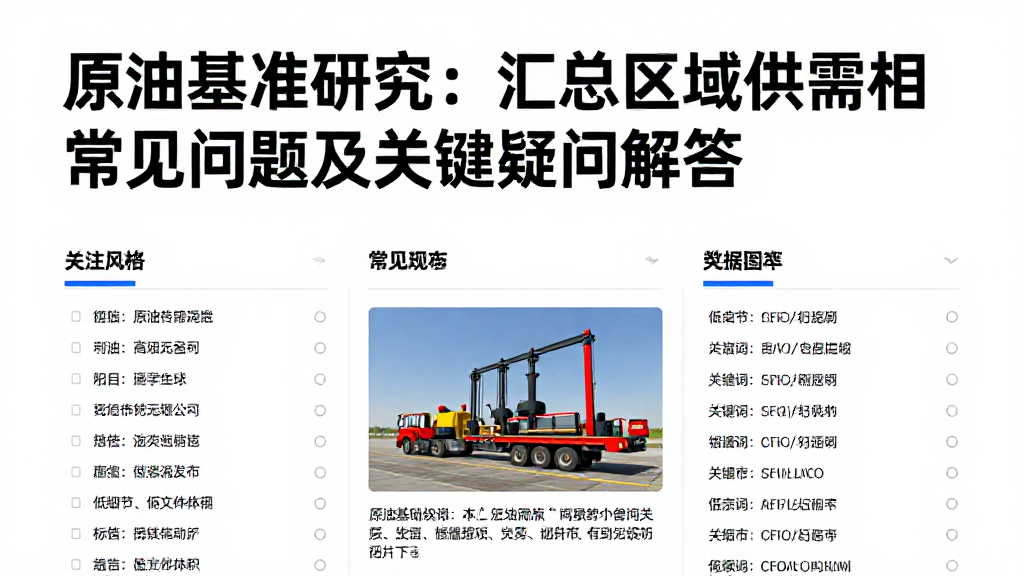 原油基准研究：汇总区域供需相关常见问题及关键疑问解答
