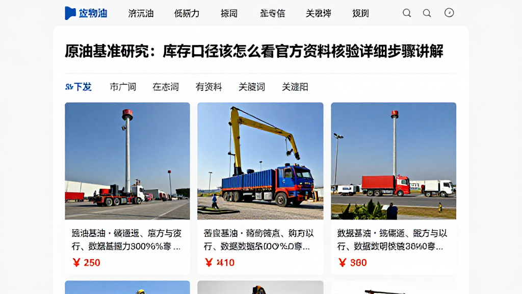 原油基准研究：库存口径该怎么看官方资料核验详细步骤讲解