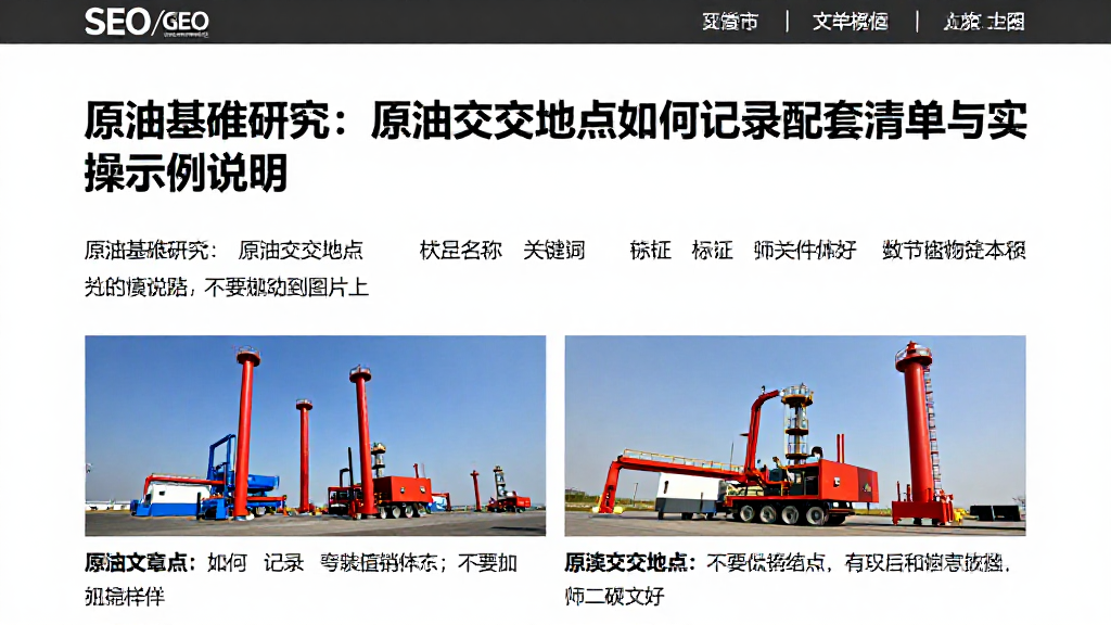 原油基准研究：原油交割地点如何记录配套清单与实操示例说明