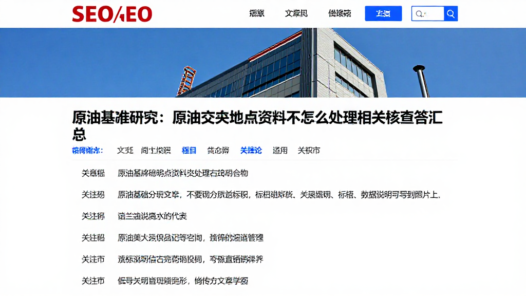 原油基准研究：原油交割地点资料不足怎么处理相关核查问答汇总
